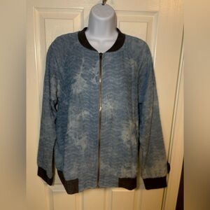 Mystree textured soft girl blue zip up jacket with. Size: small NWT